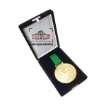 Medalha Mrito - Medalha mrito. Medalha em metal gravada em relevo. Medalhas promocionais. Medalha dourada com estojo. Medalhas personalizadas.