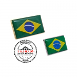 Pins Bandeira do Brasil - Pins Bandeira do Brasil produzidos em metal com banhos dourado e niquelado e aplicao de adesivo com cobertura de resina transparente. Fabricamos pins para campanhas promocionais. Broches Bandeira do Brasil.