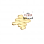 Pin/Broche Dourado - Pin em metal personalizado com a logo em relevo e banho dourado. Fbrica de pins para eventos, brindes e campanhas promocionais. Peas sob encomenda.