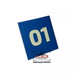 Placa Numeral em Ao Inox - Placa de ao inox com nmeros gravados com impresso digital U.V. Fbrica de placas numeradas para porta ou mesa. Produzimos placas personalizadas para homenagem, reconhecimento e gratificao em ao inox ou acrlico.