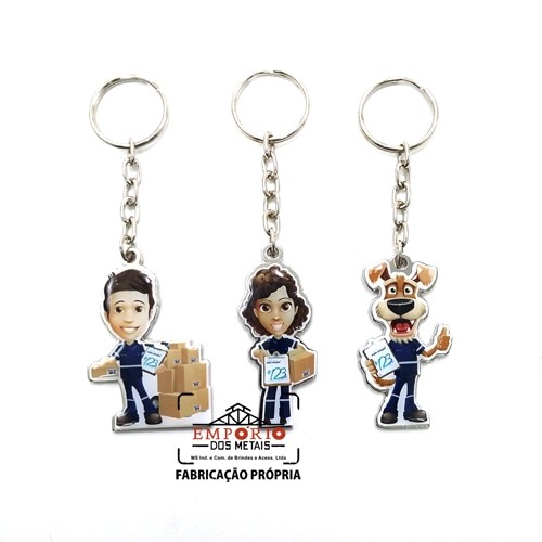 Chaveiro em no formato recortado