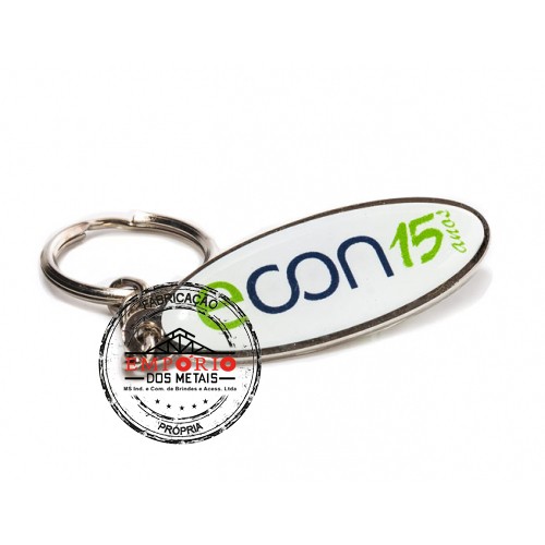 Chaveiro com Adesivo Resinado