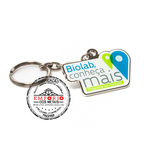Chaveiro com logo adesivado