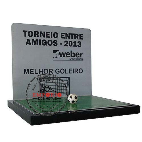 Trofu personalizado em ao inox