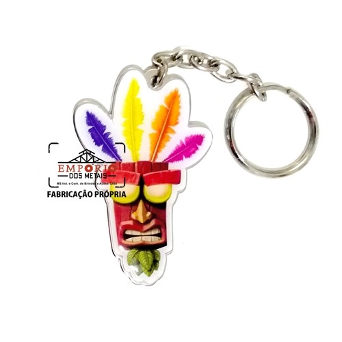 Chaveiro com adesivo