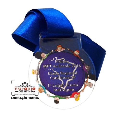 Medalha Prmio em Acrlico