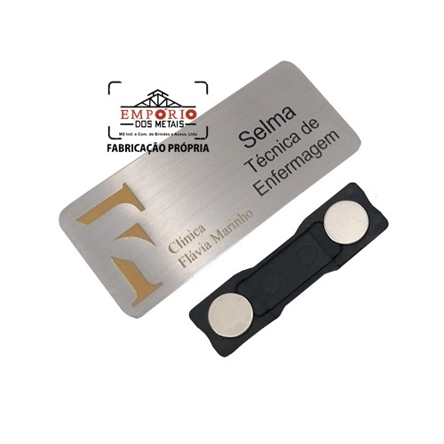 Kit 12 Porta-Crachás Magnéticos - 10x7cm Para Eventos E Escritório