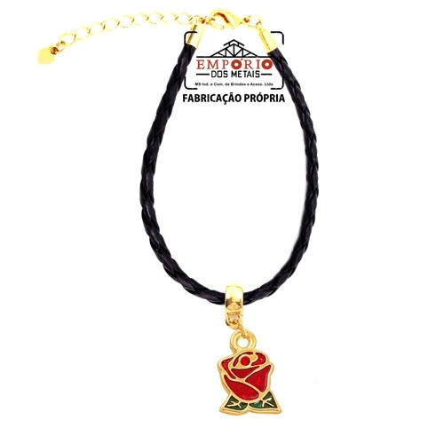Pulseira com Berloque Flor