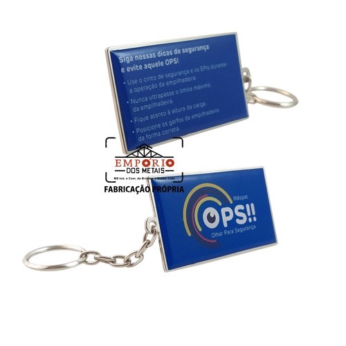 Chaveiro em Metal com Adesivo