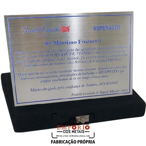 PLACA DE AGRADECIMENTO
