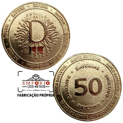 MEDALHA DOURADA FRENTE E VERSO