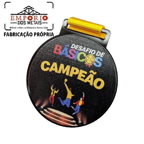 MEDALHA EM ACRLICO PRETO