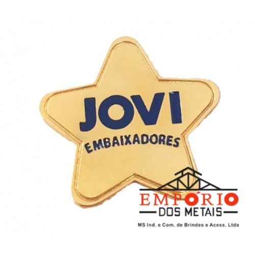 PIN DOURADO EM RELEVO