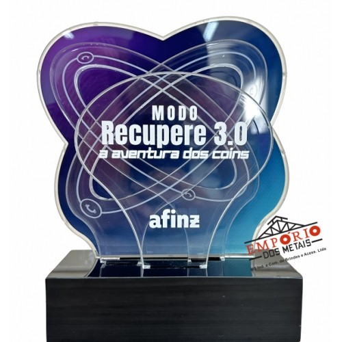 TROFEU ACR�LICO CRISTAL