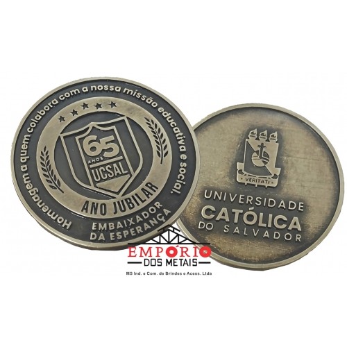 MEDALHA BRONZE FRENTE E VERSO