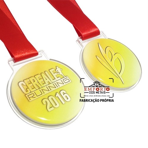 Medalha de acrlico com adesivo