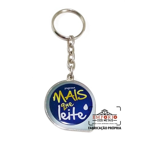 Chaveiro em metal adesivado