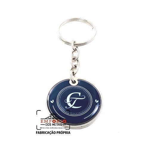 Chaveiro adesivado e resinado