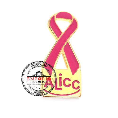 Pin Lao Rosa com logo