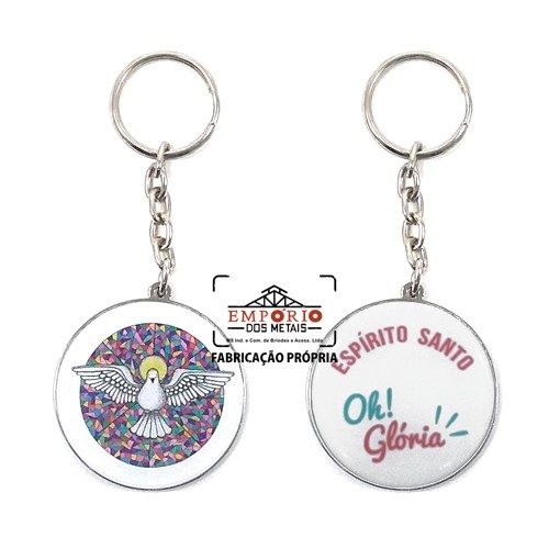 Chaveiro em adesivo resinado