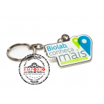 Chaveiro com logo adesivado - Chaveiro com logo adesivado. Chaveiro personalizado. Chaveiros com etiqueta resinada. Chaveiro niquelados com adesivo e resina.