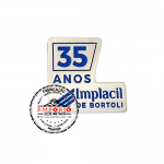 Pin 35 anos - Pin 35 anos. Pin com logo em relevo. Pin para comemorao de tempo de empresa. Pin personalizado. Broche para premiao por tempo de casa.