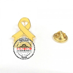 Pin Lao Amarelo - Pin modelo Lao Maio Amarelo Campanha de Preveno de Acidentes, em metal no relevo com cor esmaltada. Pins Campanha do Lao personalizado. Pin para campanha promocional do Lao de Conscientizao. Broche Campanha do lao.