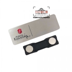 Crachs Personalizados - Crach em ao inox escovado e gravado com impresso digital U.V. com 2 ms de neodmio. 
Crachs metlicos para identificao. Fbrica de crachs personalizados para empresas. Broche de identificao. 
Crachs para empresas e eventos.