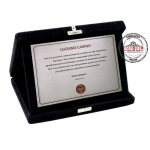 Placa de Agradecimento - Placa em ao inox escovado e gravada com impresso digital U.V. com estojo de veludo luxo. Fbrica de placas de homenagem. Placa de agradecimento e dedicao sob emcomenda, personalizadas para empresas.
