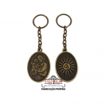 Chaveiros Religiosos - Chaveiro modelo religioso fabricado em metal no relevo com banho bronze. Fbrica de chaveiros personalizados para igrejas, evento promocional ou brinde. Sua marca gravada com estilo.