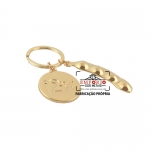 Chaveiro Modelo Soja - Chaveiro em metal modelo soja com banho dourado e plaqueta gravada em baixo relevo. Fbrica de chaveiros personalizados. Para eventos promocionais, brindes e divulgao da sua marca os chaveiros  uma tima escolha.