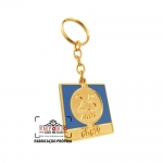 Chaveiro Tempo de Empresa - Chaveiro em metal com logo em relevo, banho dourado e cor esmaltada. Fbrica de chaveiros para eventos promocionais, brindes ou comemorao de tempo de empresa. Divulgue sua marca com chaveiros personalizados.