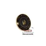Pin de Certificao - Pin em metal dourado com arte aplicada em adesivo resinado. Fbrica de pins promocionais para certificao e reconhecimento. Broches adesivados. Pins multinvel. Marketing multinvel.