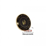 Pin de Certificao - Pin em metal dourado com arte aplicada em adesivo resinado. Fbrica de pins promocionais para certificao e reconhecimento. Broches adesivados. Pins multinvel. Marketing multinvel.