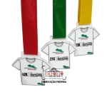 Medalhas em Acrlico - Medalhas em acrlico branco com corte a laser e impresso U.V. Fbrica de medalhas personalizadas para eventos promocionais, corridas e maratonas. Produzidas com o logo do cliente.
