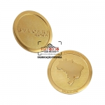 Medalha Dourada e Personalizada - Medalha em metal com frente e verso em relevo e banho dourado. Fbrica de medalhas personalizadas para evento promocional, campanhas de reconhecimento e premiaes especiais. Peas sofisticadas e sob encomenda.