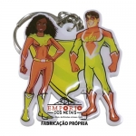 CHAVEIRO ADESIVADO - Chaveiro em acrlico branco com aplicao de adesivo resinado com corrente e argola comum. Fbrica de chaveiros personalizados. Chaveiros para eventos, brinde e para divulgar sua empresa.