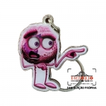 CHAVEIRO LOGO ADESIVADO - Chaveiro em metal niquelado com aplicao de adesivo resinado com corrente e argola comum. Fbrica de chaveiros personalizados. Chaveiros para eventos, brinde e para divulgar sua empresa.
