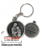 CHAVEIRO FRENTE E VERSO PRATA VELHA