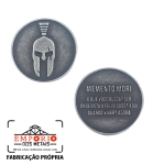 MEDALHA PRATA VELHA MEMENTO MORI