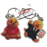 CHAVEIRO PERSONALIZADO COM ADESIVO - Chaveiro em metal com etiqueta resinada. F�brica de chaveiros promocionais e para brindes. Divulgue sua marca com chaveiros personalizados.