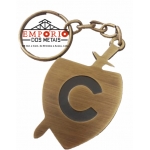 CHAVEIRO EM RELEVO BANHO BRONZE - Chaveiro em metal com relevo, banho bronze, elo girat�rio e argola tipo italiana. F�brica de chaveiros personalizados para brindes e divulga��o da marca. Pe�as sofisticadas e sob encomenda.