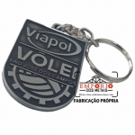 CHAVEIRO PRATA VELHA - Chaveiro em metal em relevo e banho de prata velha. F�brica de chaveiros promocionais e para brinde. Divulgue sua marca com chaveiros personalizados e sob encomenda.