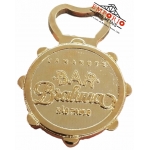 ABRIDOR DE GARRAFA - Abridor de garrafas em metal no banho dourado em alto relevo. Abridor de garrafa personalizado. F�brica de abridor de garrafa. Produzimos pe�as sob encomenda.