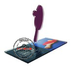 Troféu personalizado em acrílico - Troféu personalizado em acrílico campeonato de ping pong, com corte a laser e impressão digital U.V. sobreposto em base de acrílico.