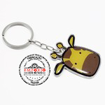 Chaveiro com adesivo resinado - Chaveiro Personalizado - Chaveiro em metal com formato recortado e aplicao de adesivo resinado, montado com corrente e argola tipo Italiana. Chaveiro Personalizado em Metal e Adesivo Resinado.