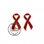 Pin Campanha do Lao Vermelho - Pin Campanha do Lao Vermelho, Fita da Conscientizao, Smbolo da Luta contra AIDS. Pin Lao Vermelho em metal no relevo dourado ou niquelado com aplicao de cor vermelha. Pin de lapela. Dezembro  o ms de combate a AIDS.