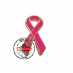 Pin Campanha do Lao - Broche Outubro Rosa - Pin Campanha do Lao Rosa. Broche Outubro Rosa. Fita da Conscientizao, Smbolo da Luta contra o cncer de mama. Pin Lao Rosa em metal no relevo dourado com aplicao de cor rosa e logo. Pin de lapela.