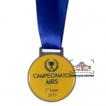 Medalha para campeonato - Medalha para campeonato. Medalha adesivada para campeonato. Medalha em metal com adesivo. Medalha de metal adesivado e fita. Medalha Personalizada.