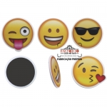 m de geladeira - m de geladeira em acrlico branco com impresso digital U.V. e manta de m no verso. Emoticons. Carinhas do Emoticons.